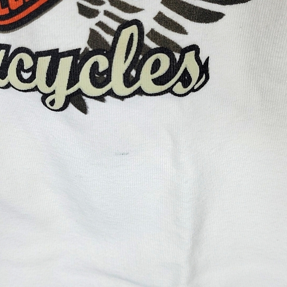 Harley Davidson T Shirt V Neck Raglan Tee Live to Ride Black/White M Flawed - Picture 6 of 6